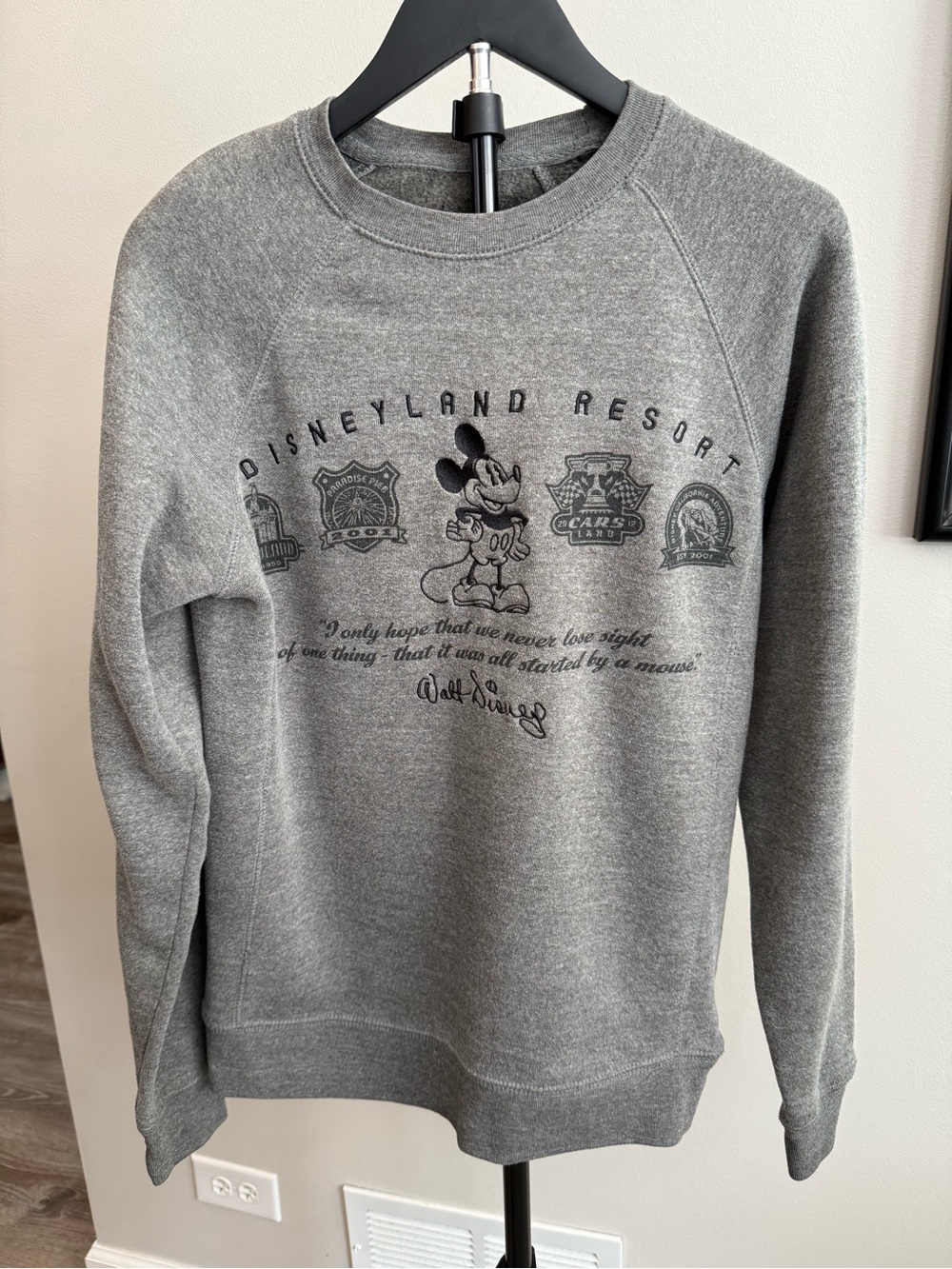 Disneyland Resort Gray Mickey Crewneck Sweatshirt